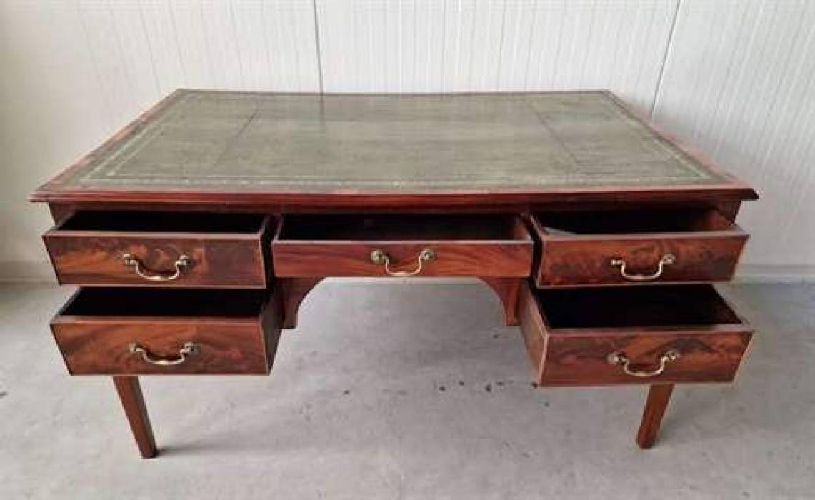 Restored antique two-sided desk