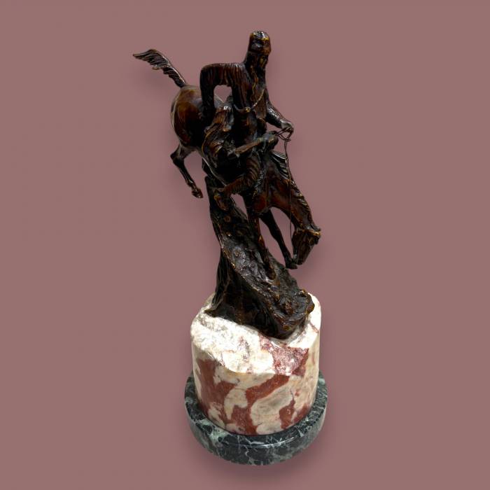 Frederic Remington Bronze Sculpture – “The Mountain Man”, 20th Century
