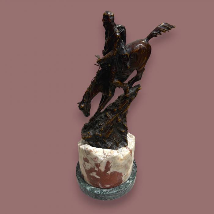 Frederic Remington Bronze Sculpture – “The Mountain Man”, 20th Century