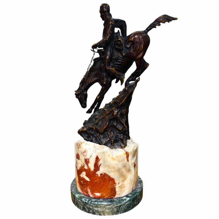 Frederic Remington Bronze Sculpture – “The Mountain Man”, 20th Century