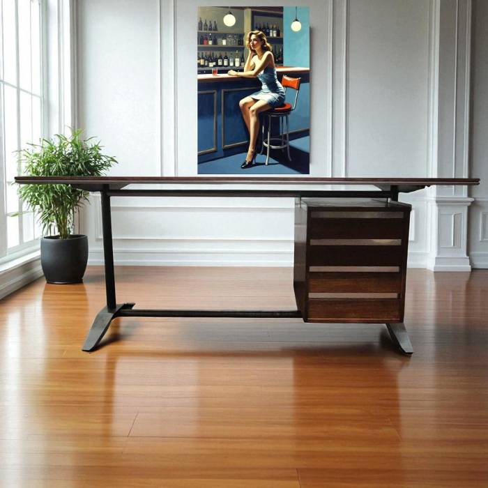 Modern Executive Desk by Alberto Rosselli and Gio Ponti for Arflex, 20th Century