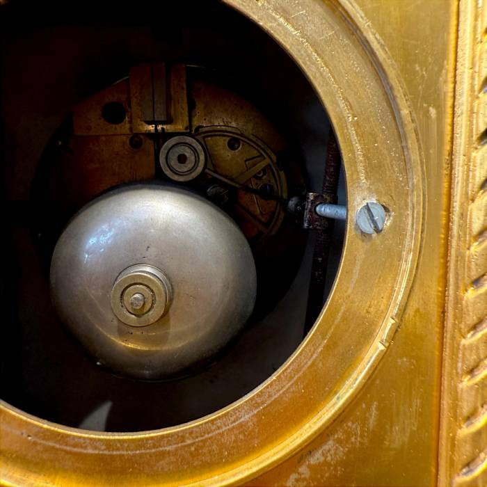 French Louis XVI Style Porcelain and Gilt Bronze Mantel Clock, 19th Century