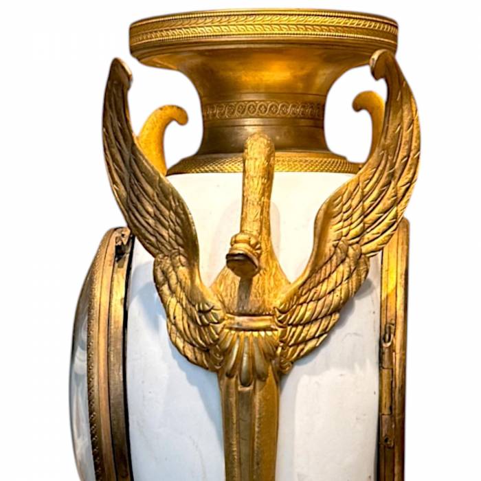 French Louis XVI Style biscuit and Gilt Bronze Mantel Clock, 19t Century
