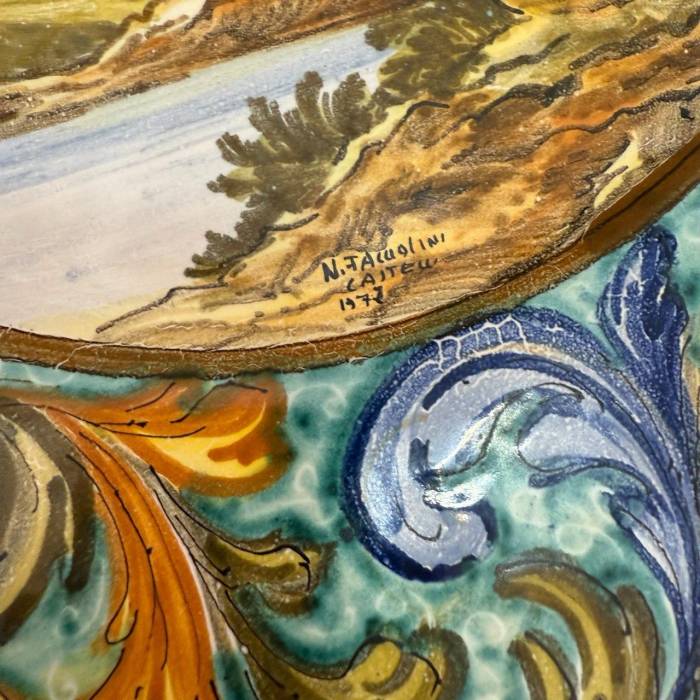 Set of Two Hand-Pair of Italian Renaissance Style Platters by N. Tapolini, 1970s