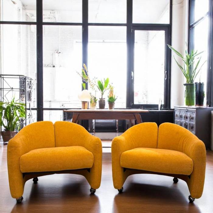Chairs by Eugenio Gerli for Tecno PS 142, 1970`s