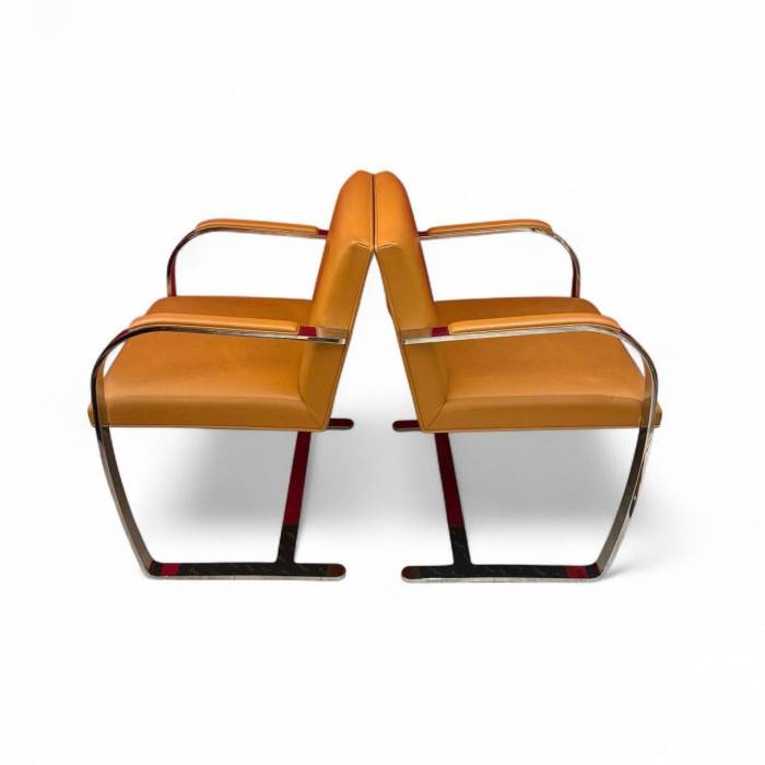 Set of BRNO Chairs by Mies van der Rohe, Knoll Edition` 1980