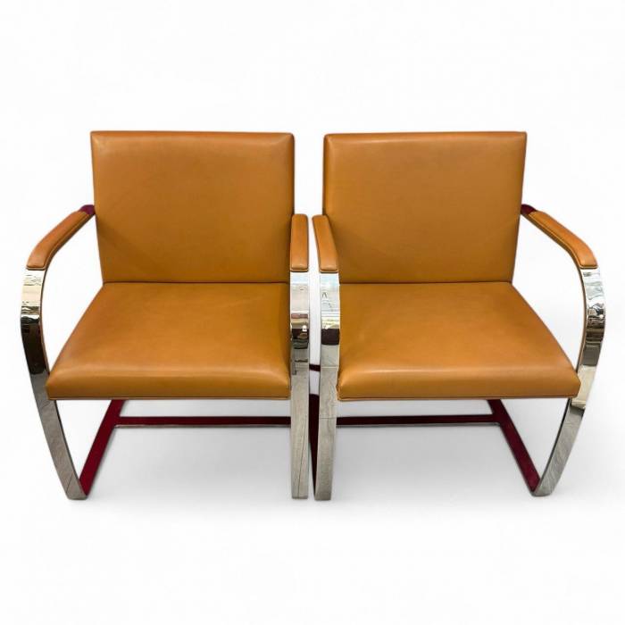 Set of BRNO Chairs by Mies van der Rohe, Knoll Edition` 1980