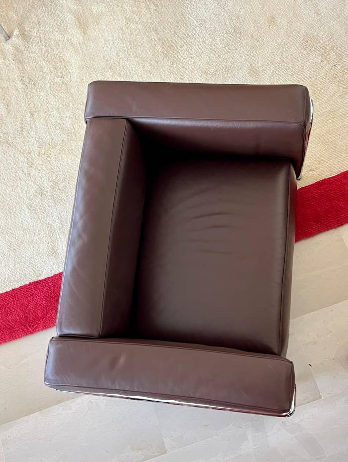 Pair of  LC3 armchairs, Le Corbusier, Jeanneret & Perriand for Cassina, 1990`s