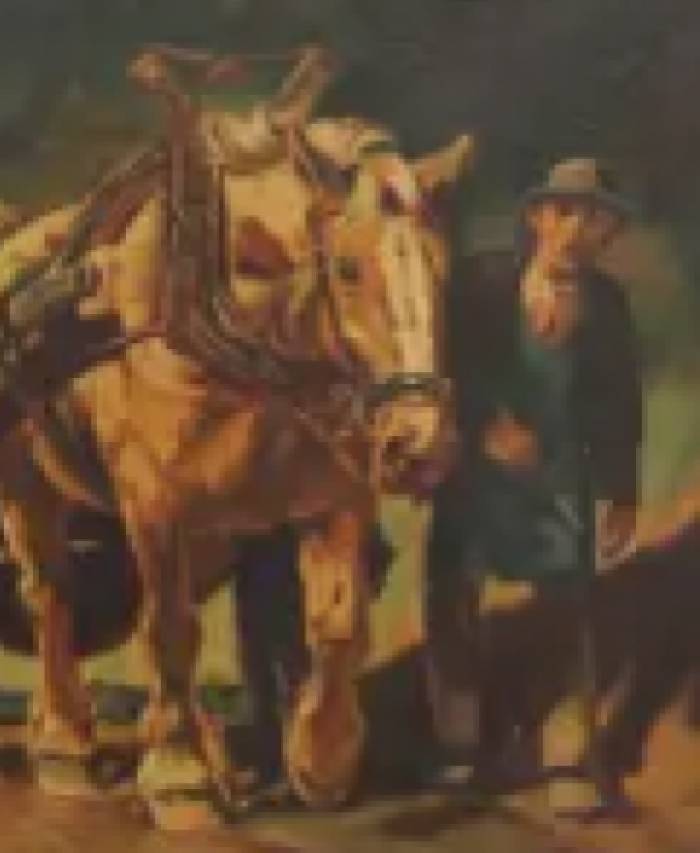 Ouvrier à cheval 