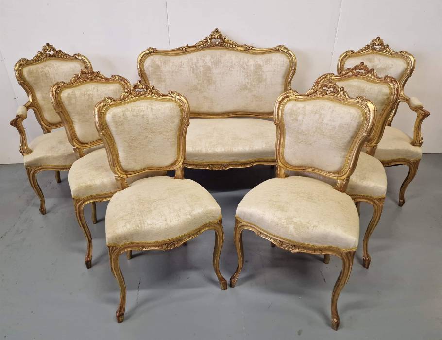 Exquisite and beautiful sofa with 6 chairs
