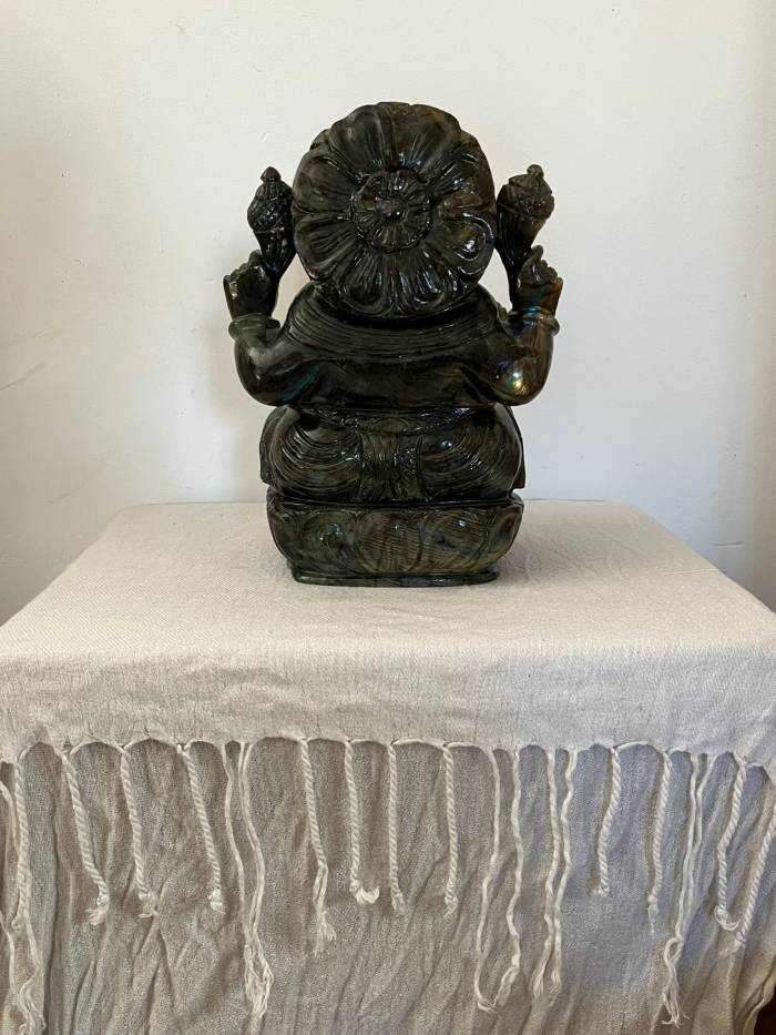 Statue de Ganesh en Labradorite