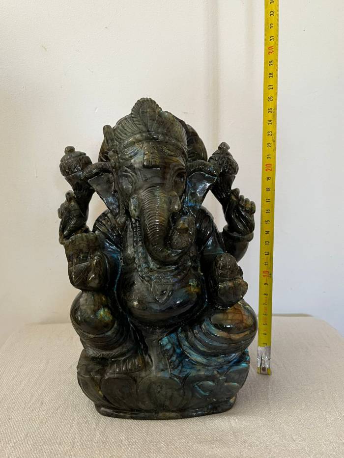 Statue de Ganesh en Labradorite