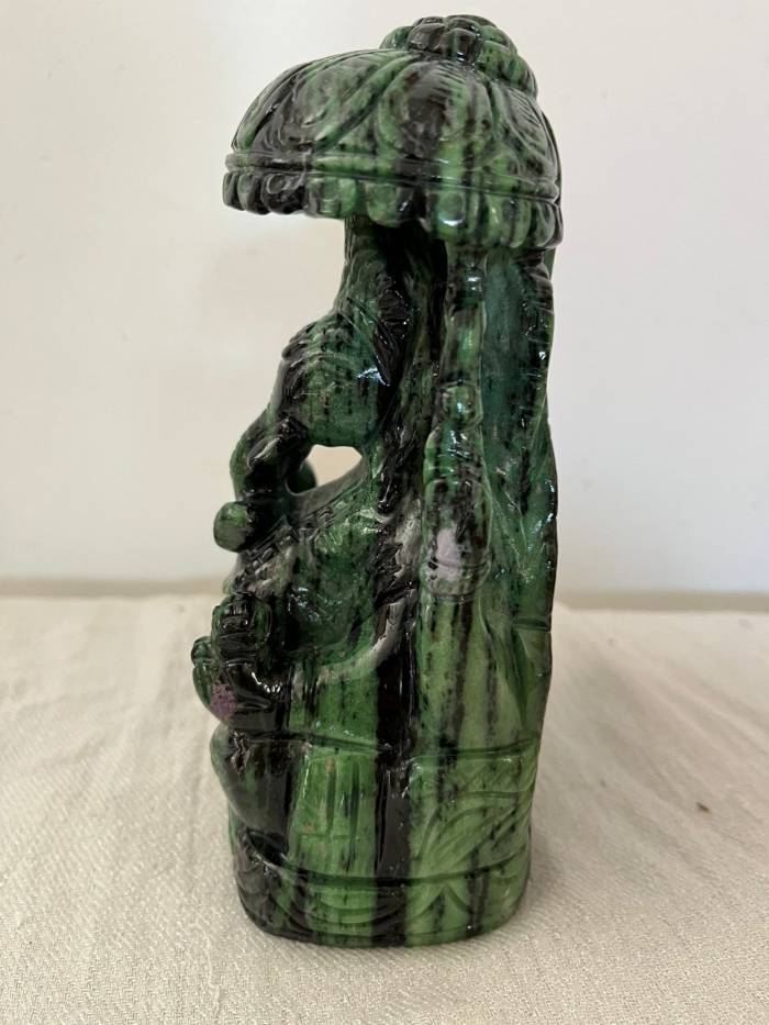 Ruby Zoisite Ganesha Statuette 