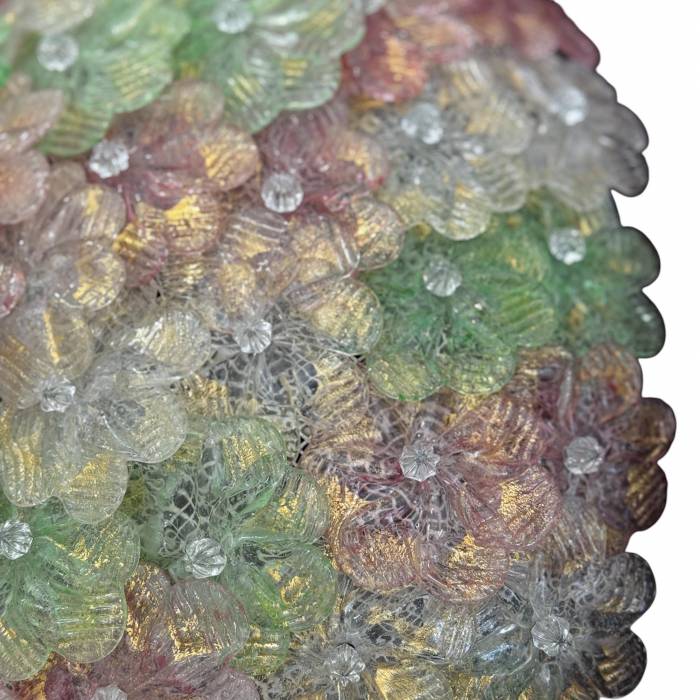 Plafonnier ovale monumental en verre de Murano Barovier & Toso, XXe siècle 