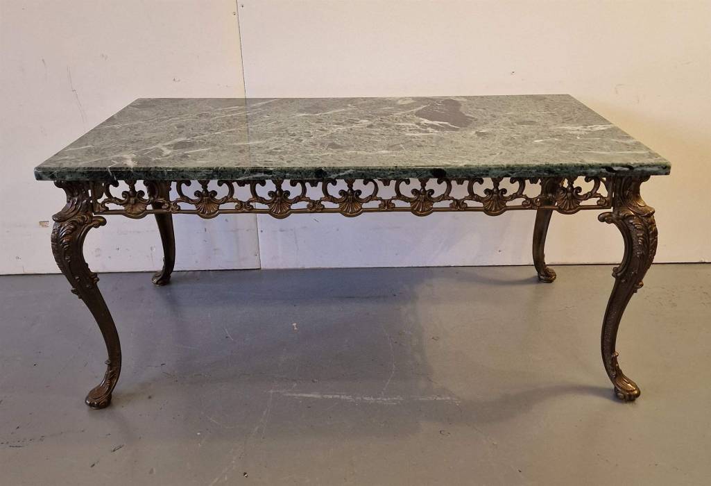 Coffee table with marble top