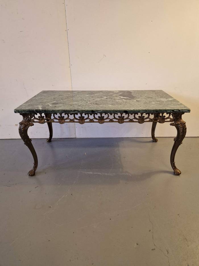Coffee table with marble top