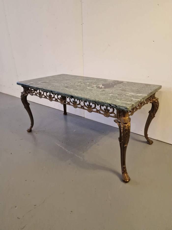 Coffee table with marble top