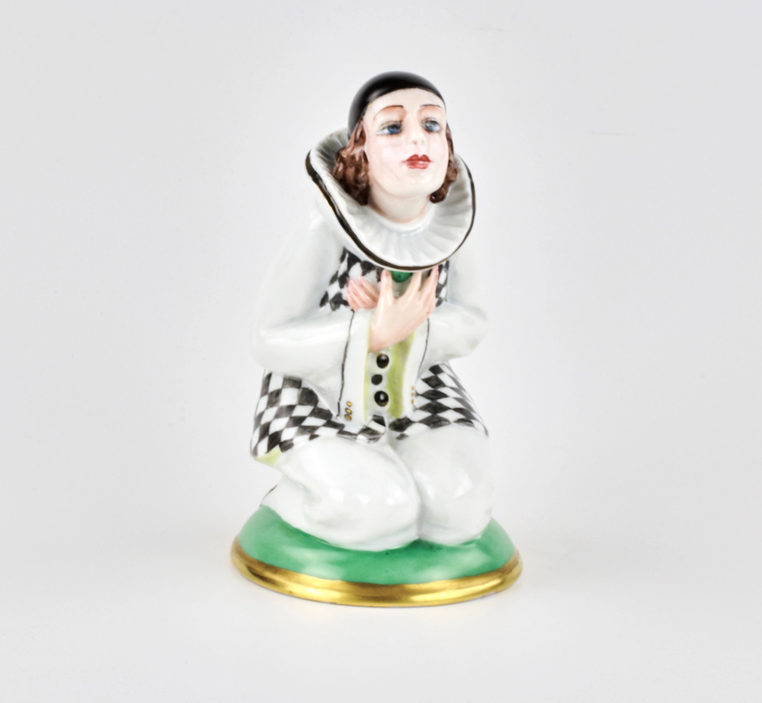Figurine-en-porcelaine-Pierrot-Hackefors