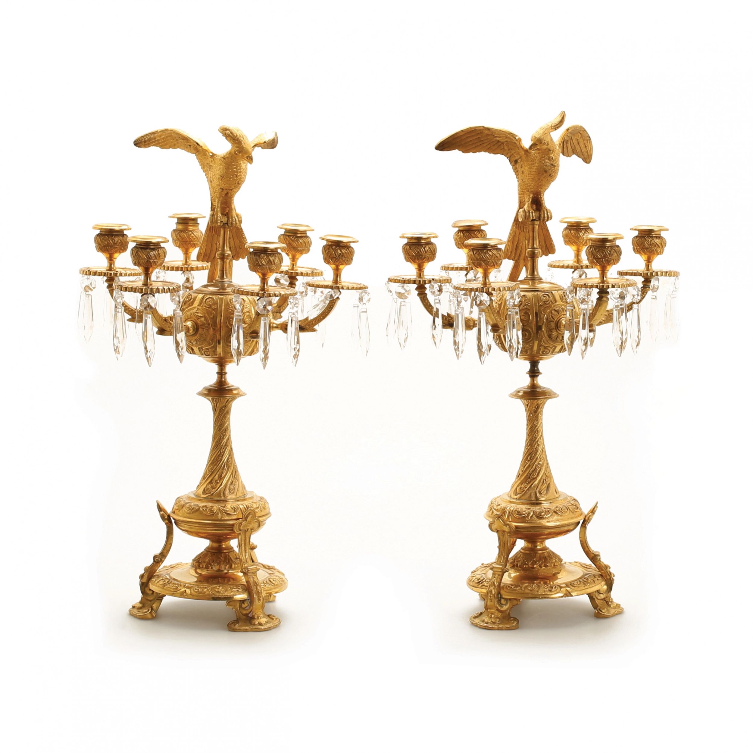 Pair-of-candelabra-with-figures-of-birds-of-paradise-