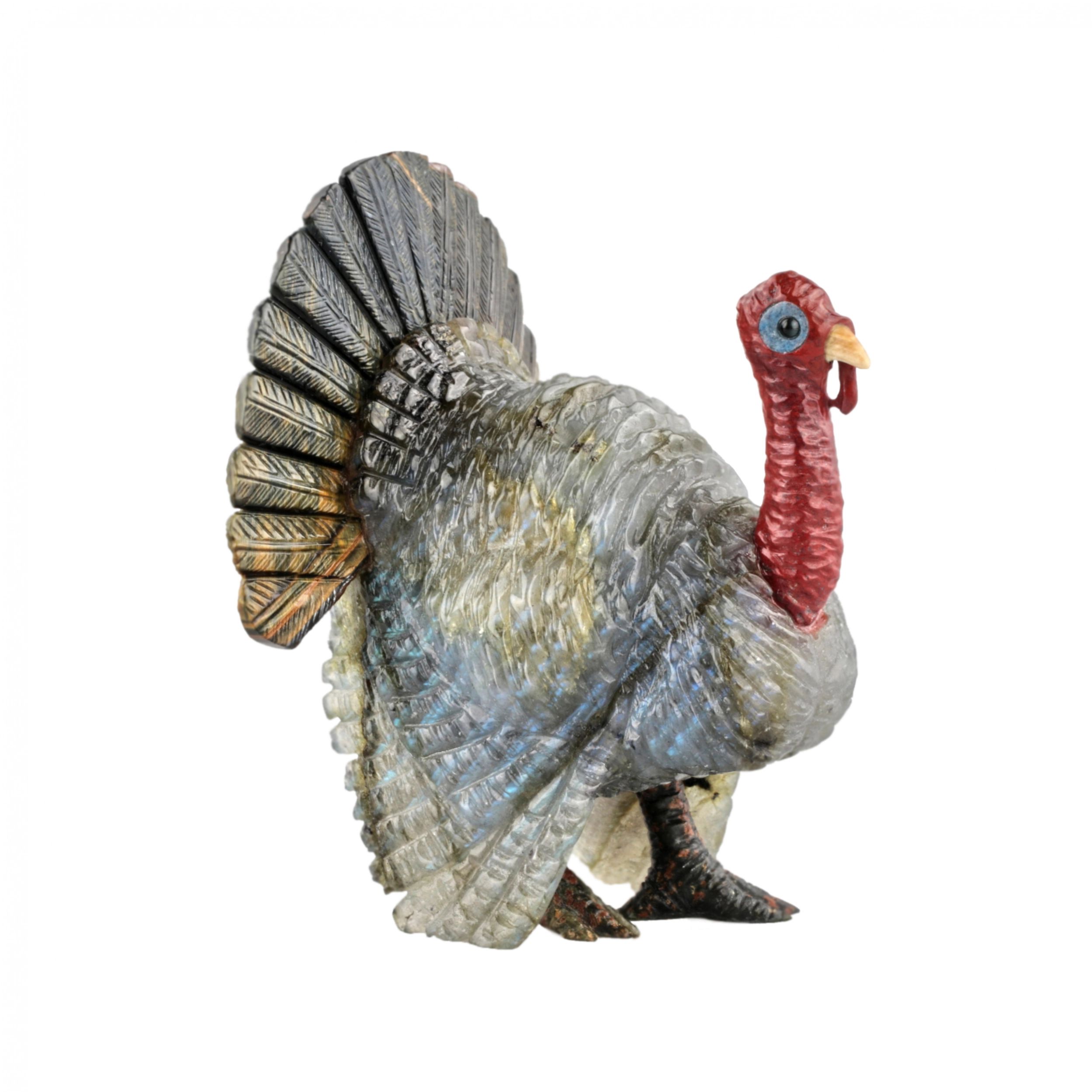 Stone-cut-miniature-Turkey-in-Faberge-style-