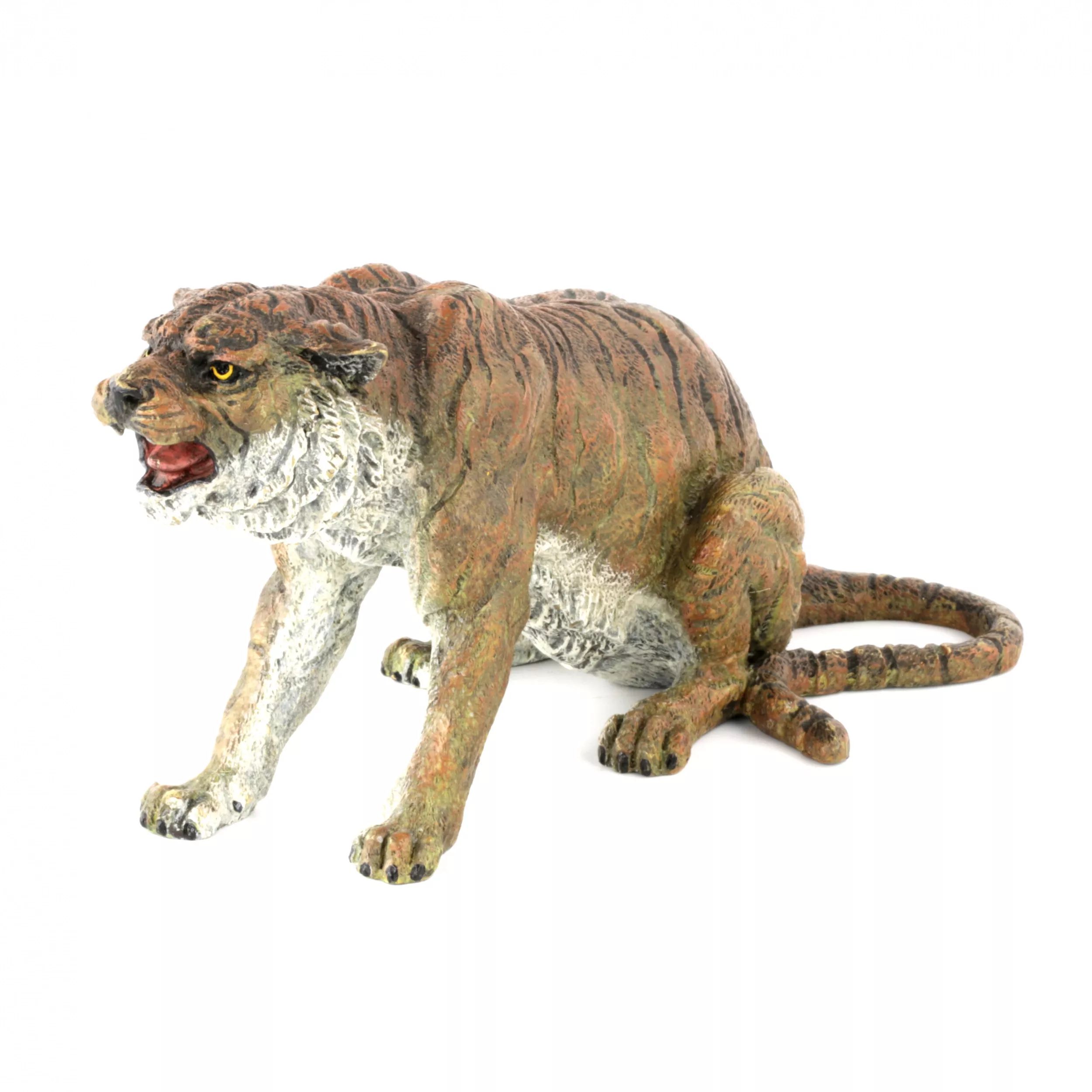 Painted-Viennese-bronze-Tiger-
