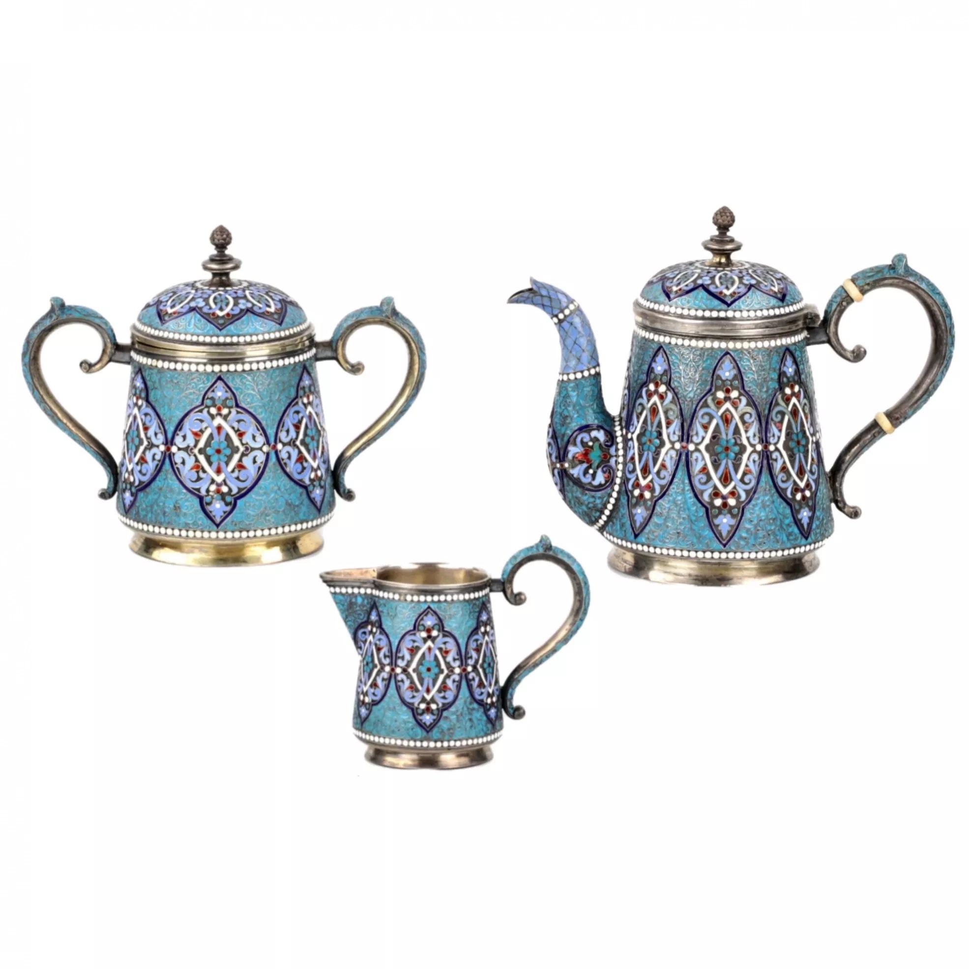Tea-silver-service-by-Gustav-Klingert-