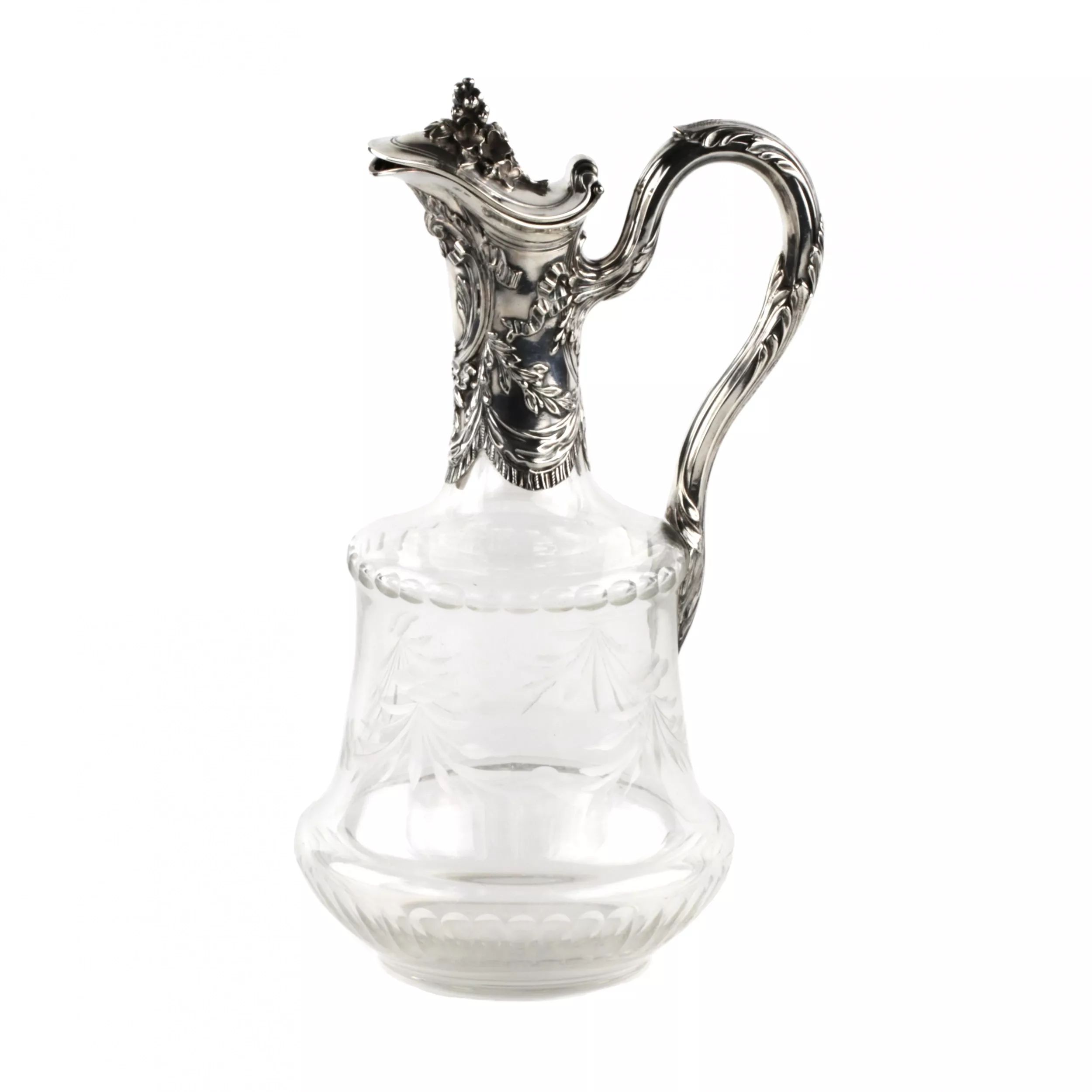 A-jug-for-wine-glass-with-silver-