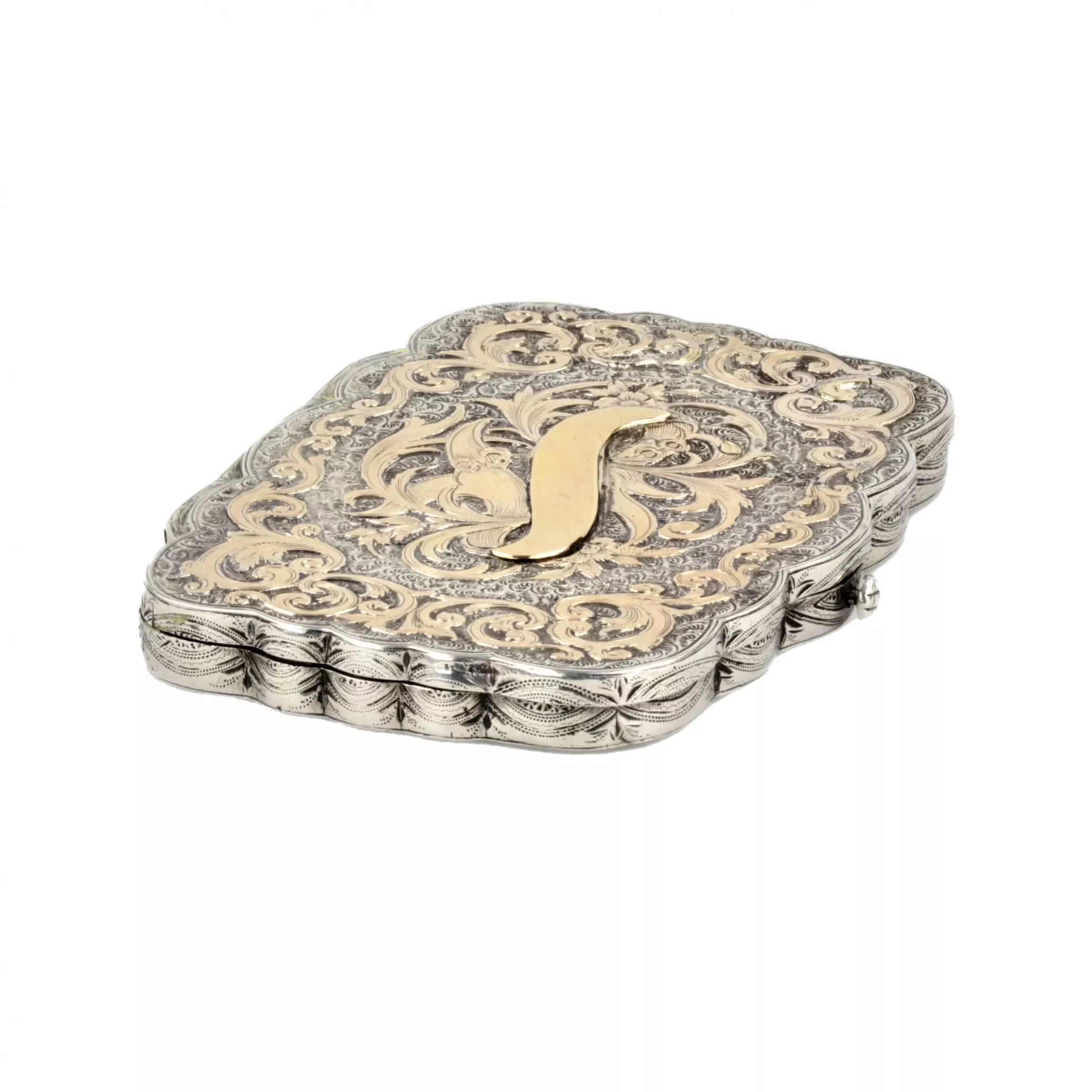 Rectangular-silver-cigarette-case