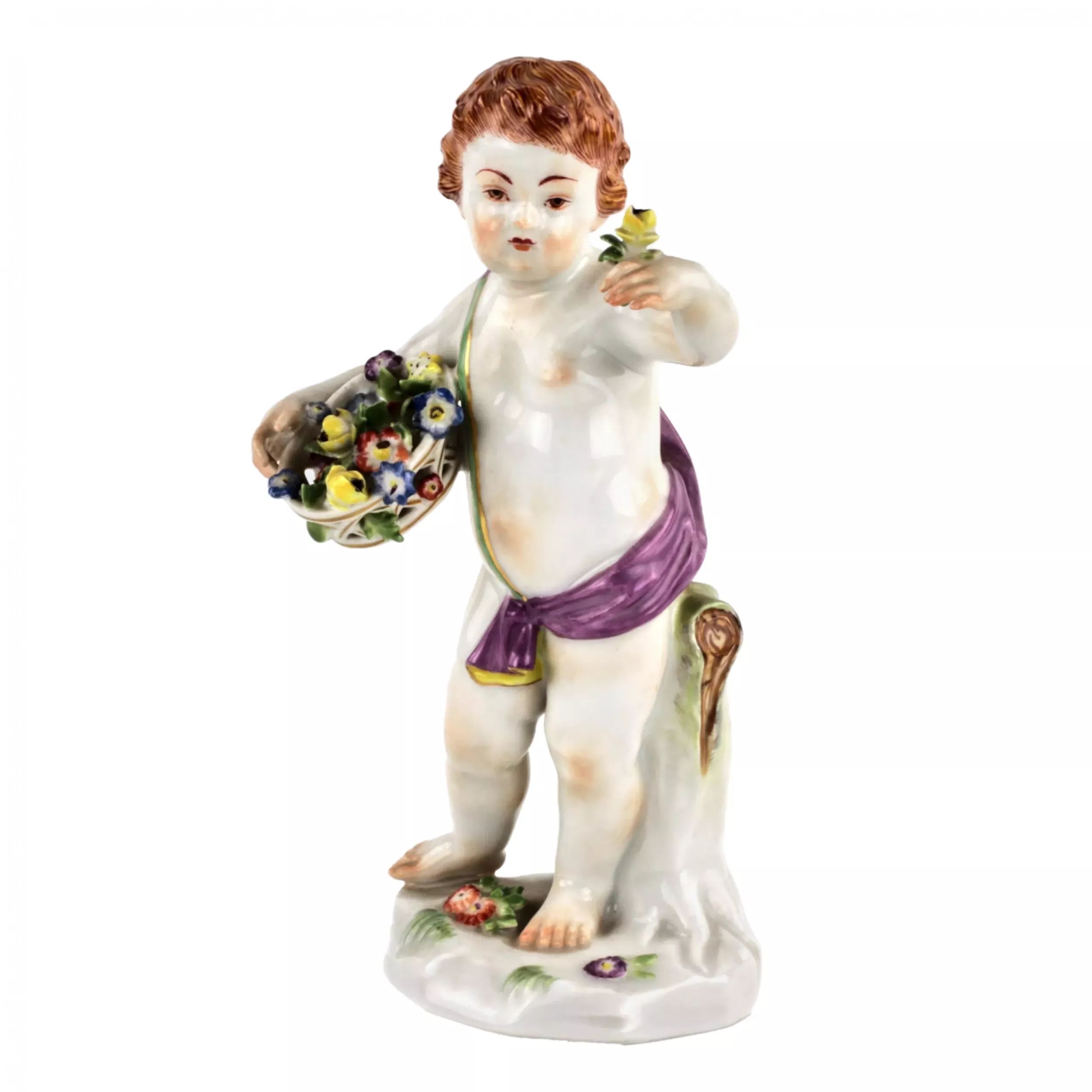 Figurine-en-porcelaine--allégorie-Printemps-Meissen-