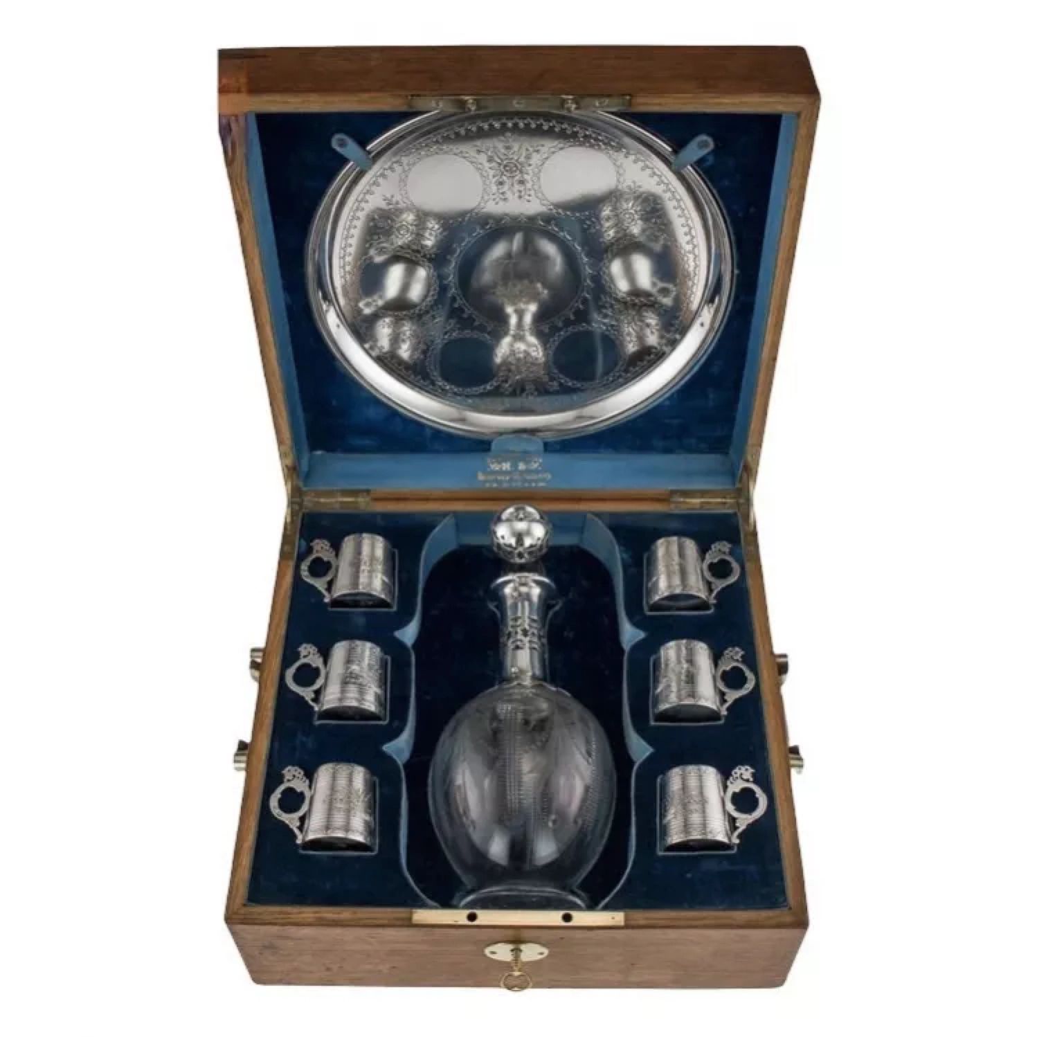 Vintage-set-for-vodka-of-Imperial-Russia-1880-