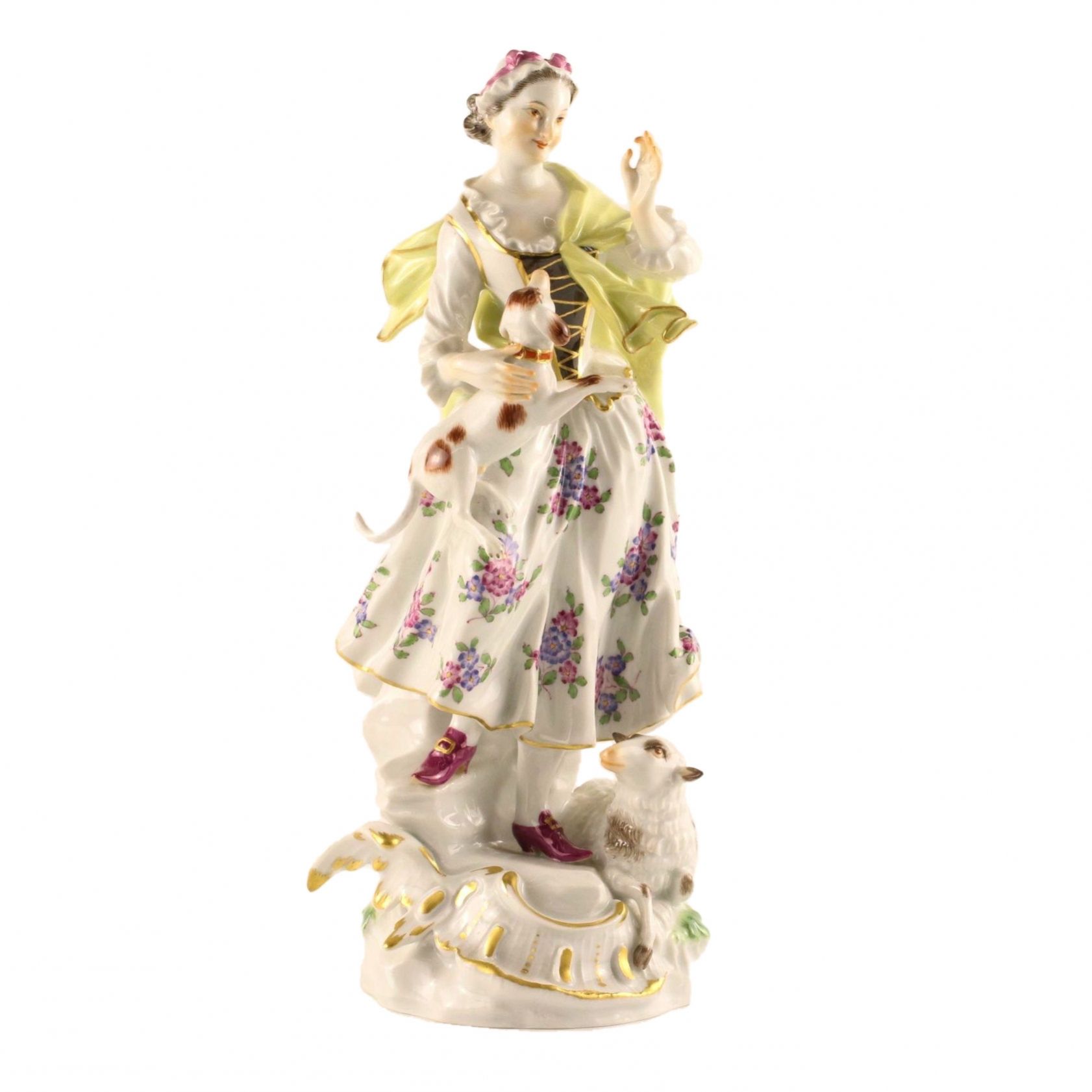 A-porcelain-figurine-Shepherdess-