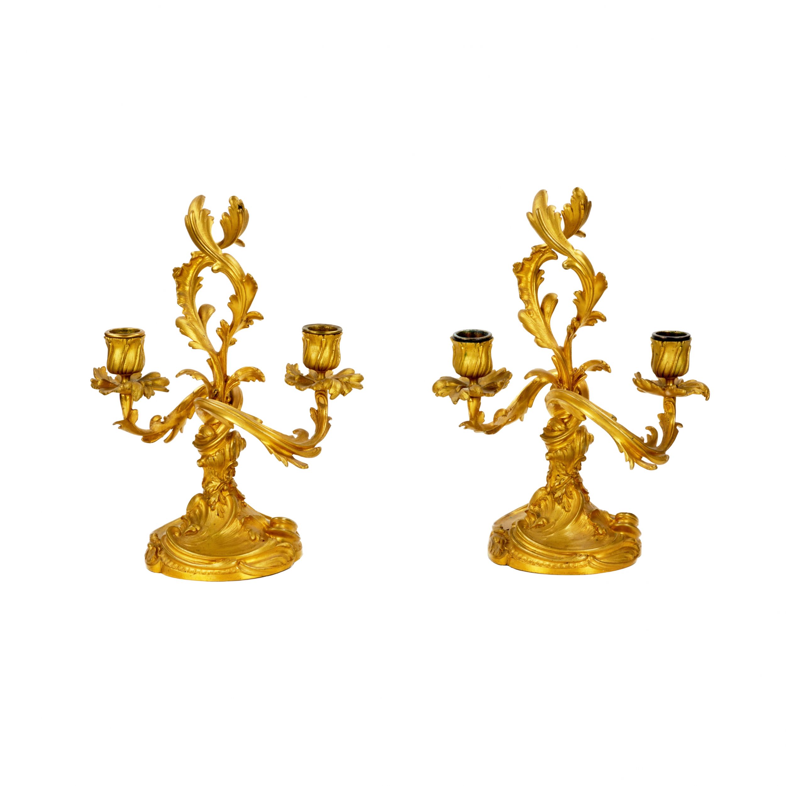 Pair-of-bronze-candlesticks-19th-century-