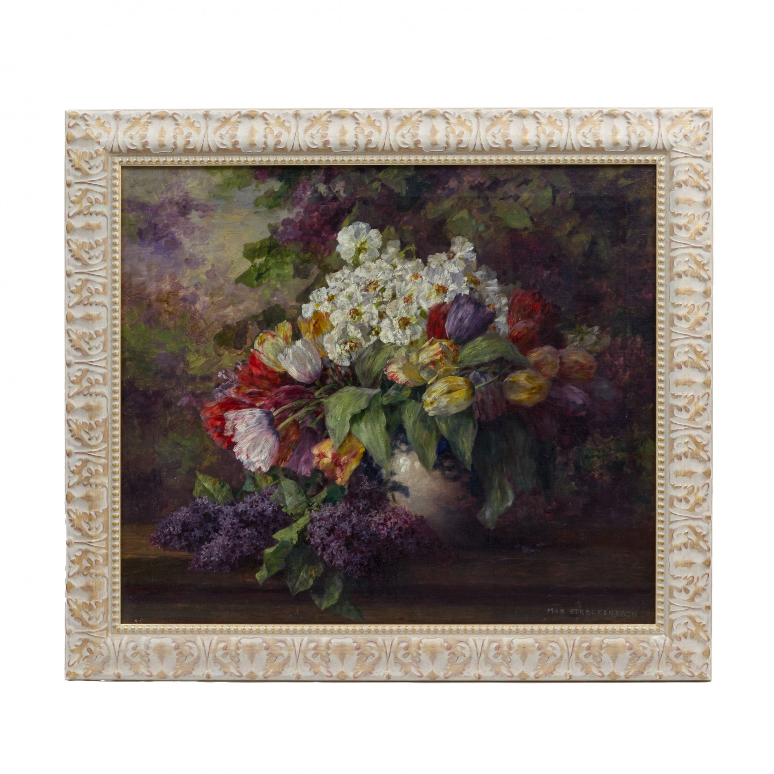 Max-Theodor-Straßenbach--1865-1936--Still-life-Bouquet-of-spring-flowers-