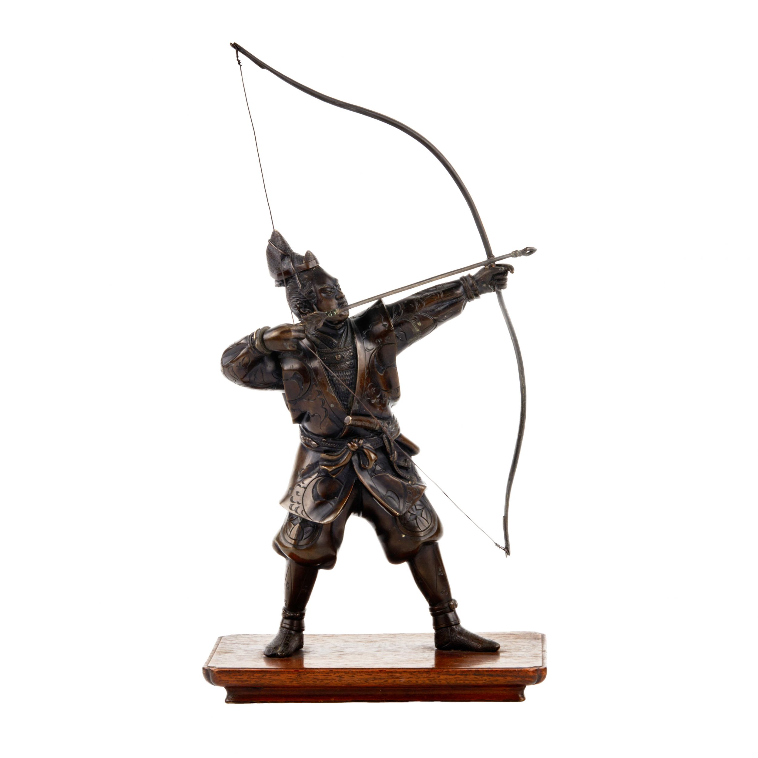 Archer-en-bronze-Meiji-1868-1912-