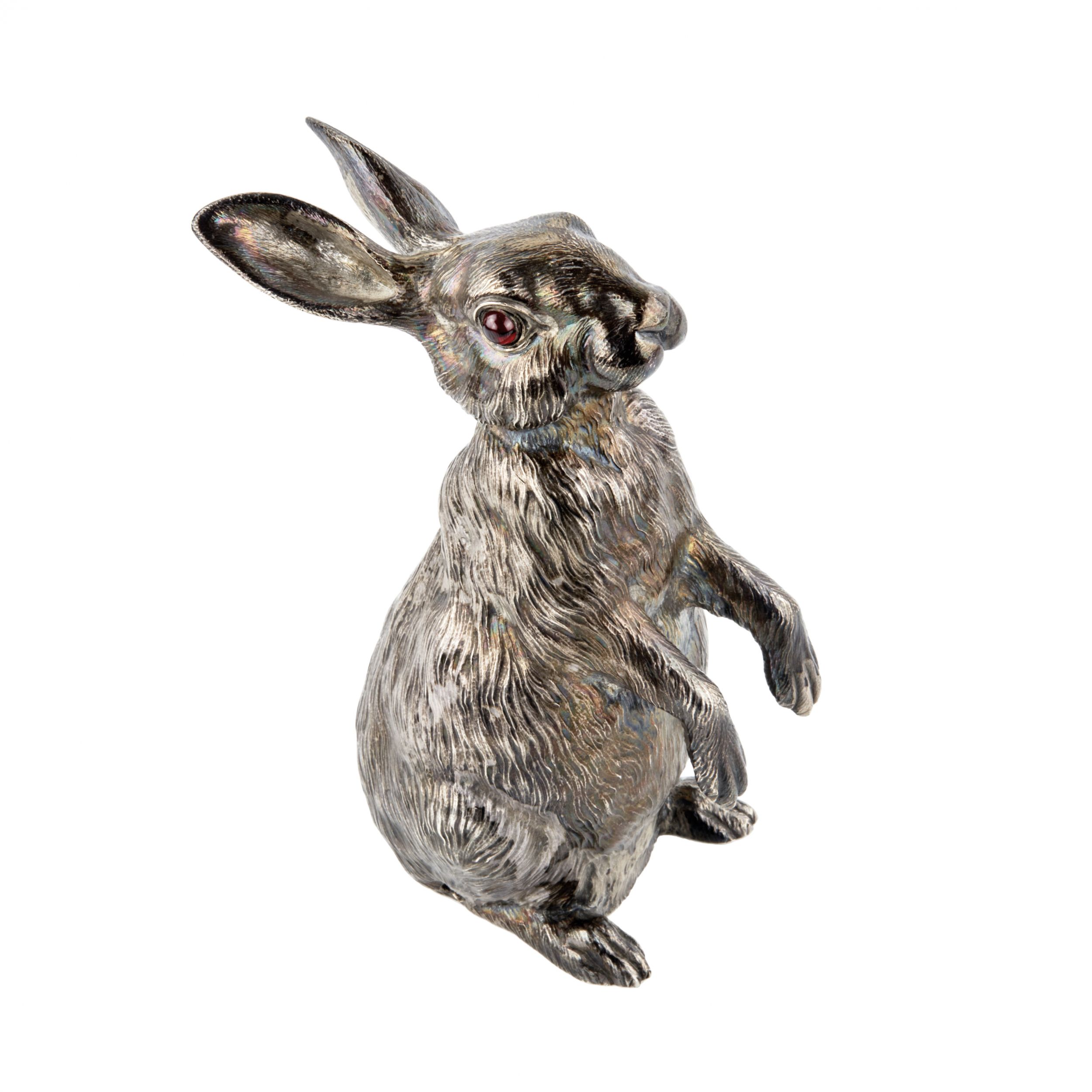 Silver figure, hare-bell 84 assay value. Faberge. Y. Rappoport. At the turn of 1900. 