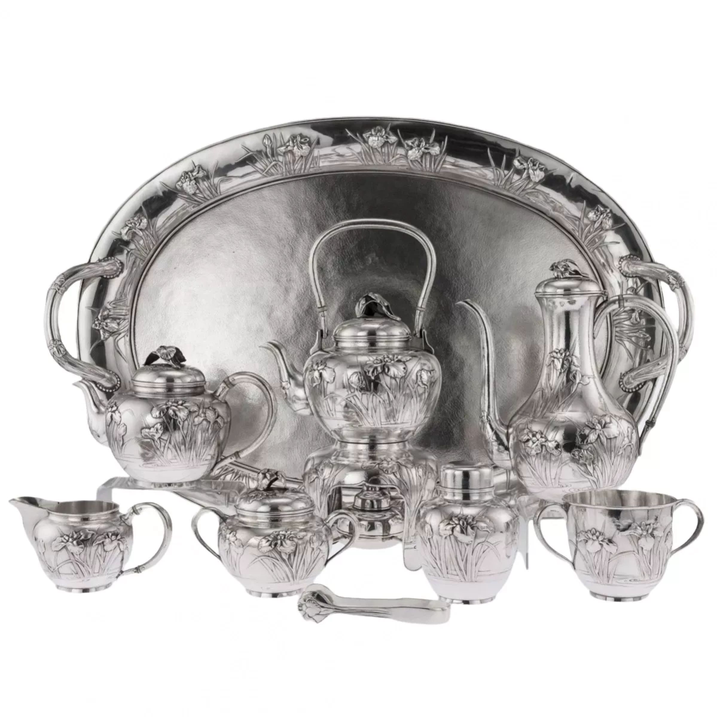 20th-century-Japanese-silver-tea-and-coffee-service-