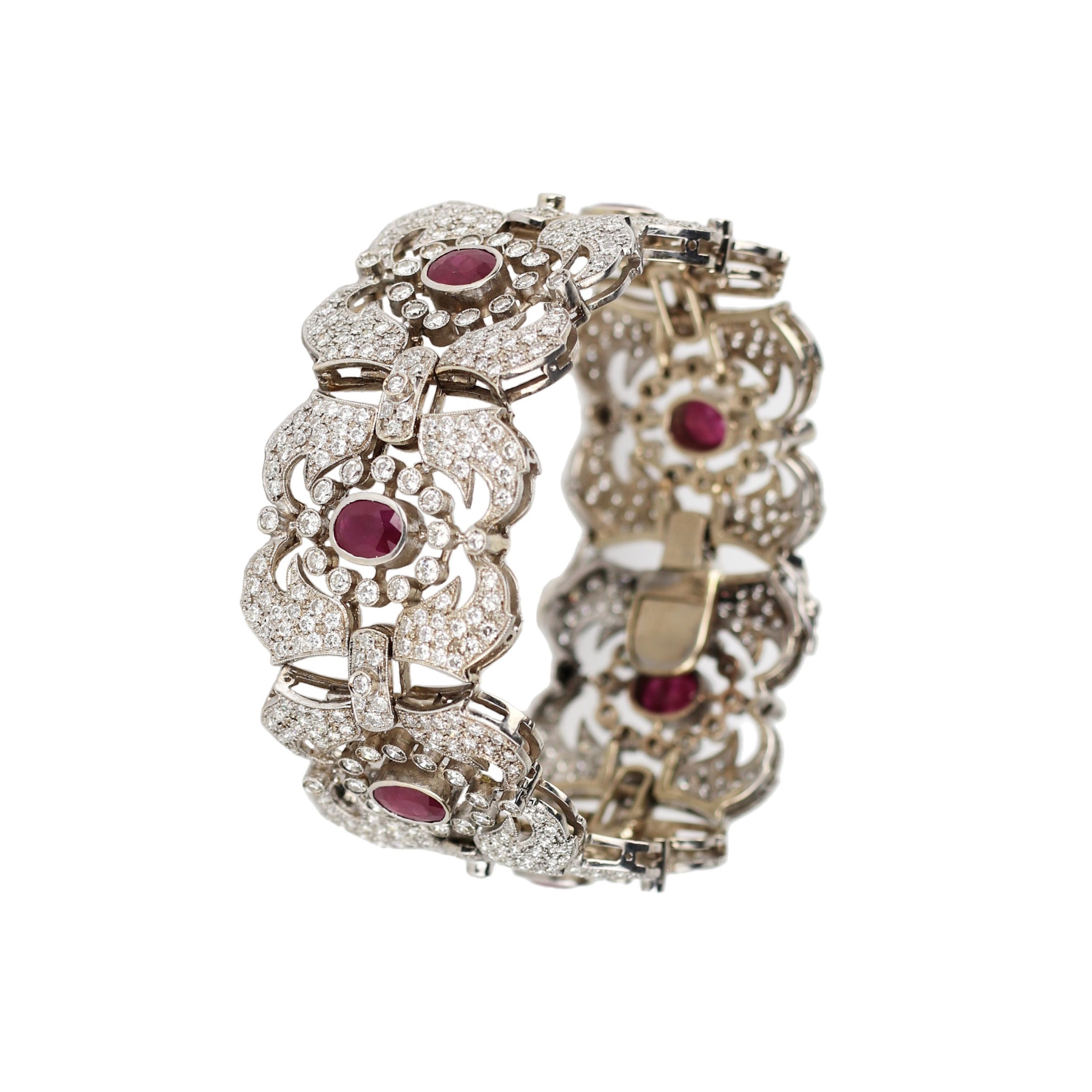 Gold-bracelet-with-rubies-and-diamonds-
