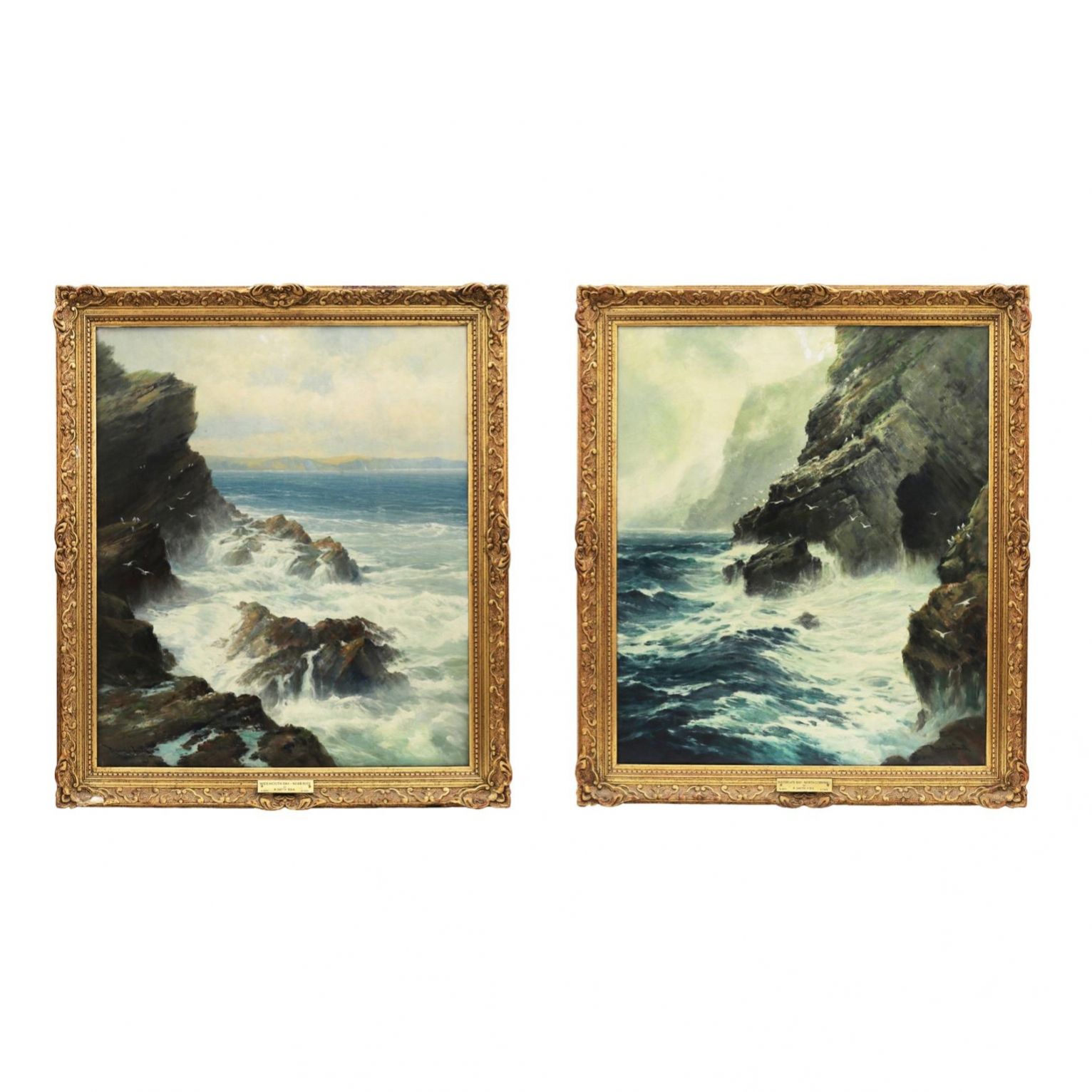 Pair-of-seascapes-REGINALD-SMITH--1855-1925--England-