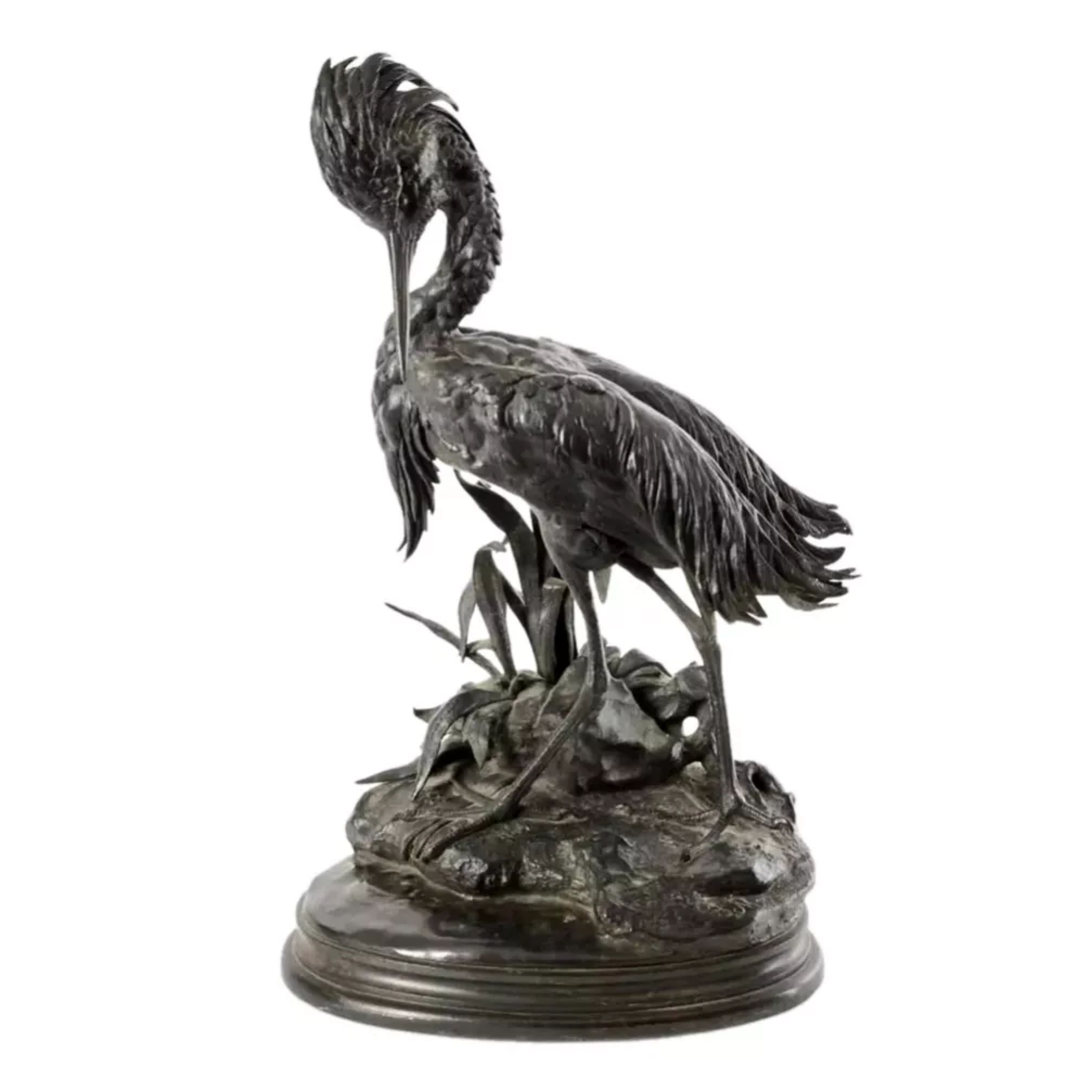 Bronze-figure-of-a-Heron-JULES-MOIGNIEZ--1835-1894--