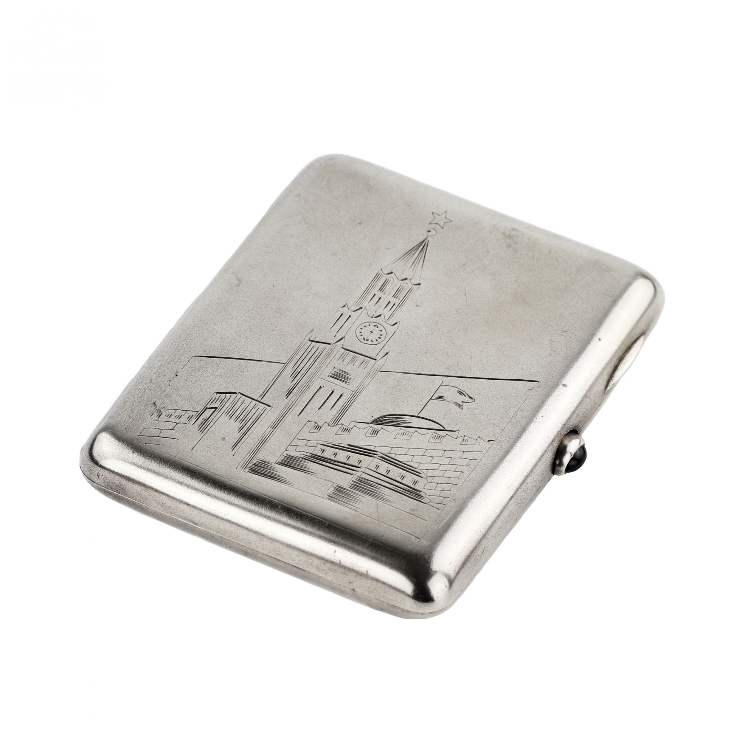 Soviet-silver-cigarette-case-overlooking-Red-Square-Kyiv-1930-58-