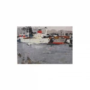 Painting "Port of Riga"  L. Mūrnieks