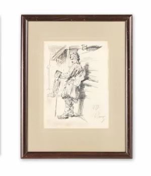 Zīmējums "Ceļinieks" I. Repins 1879 