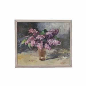 Peinture à lhuile sur toile "Bouquet de lilas" A.Neberekutin