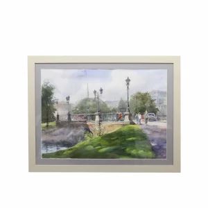 Watercolor  "Riga bridge” A.Neberekutin