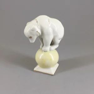 Porcelain figure "White bear on the ball" RFF