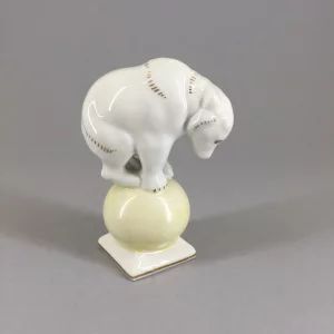 Porcelain figure White bear on the ball RFF