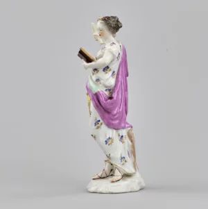 Porcelain figurine Allegory of Poetry. 
