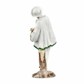 Figurine en porcelaine de Pierrot. Allemagne. Fin du 19ème siècle. 