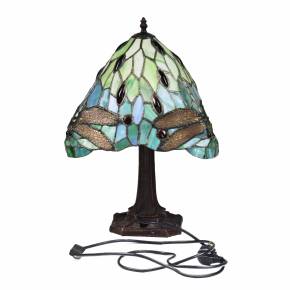 Lampe de table elegante en vitrail de style Tiffany. 20ième siècle. 