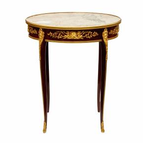 Magnificent mahogany and gilded bronze table by François Linke. 